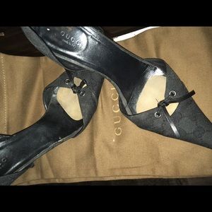 My Favorite Black Gucci Signature Fabric Pumps